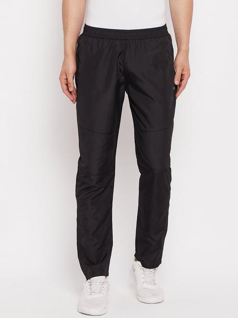 okane black regular fit trackpants