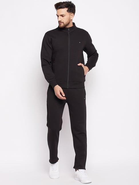 okane black regular fit tracksuit