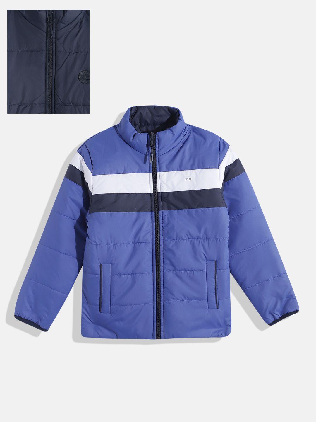 okane boys striped reversible hooded padded jacket