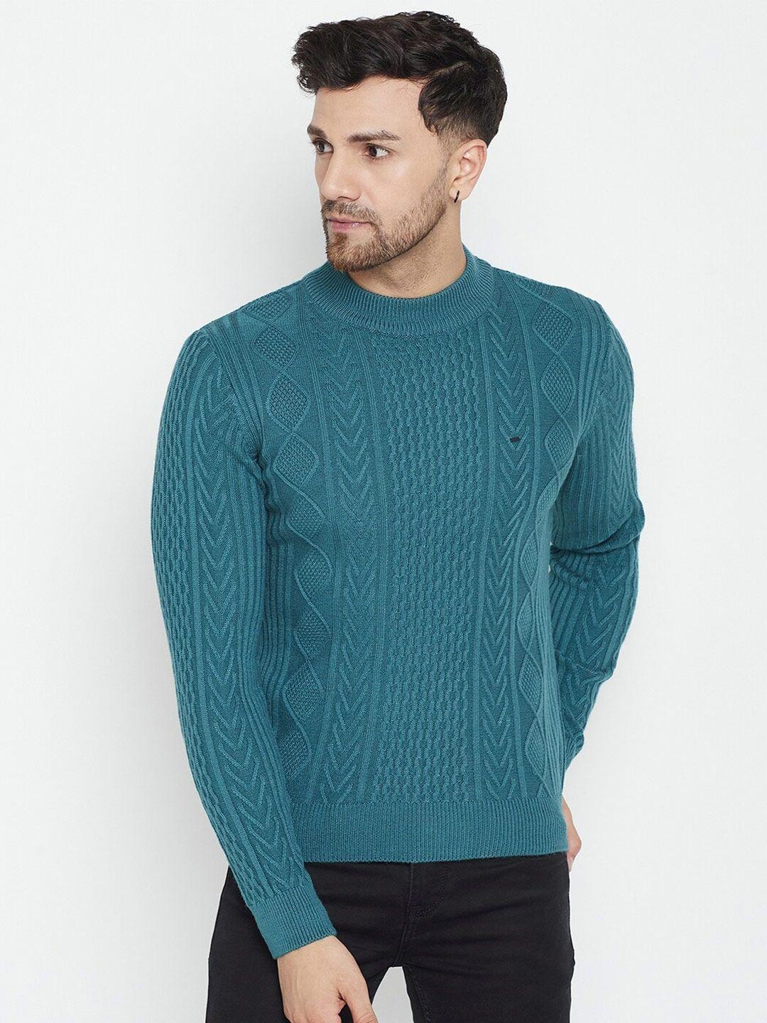 okane cable knit pullover acrylic sweater