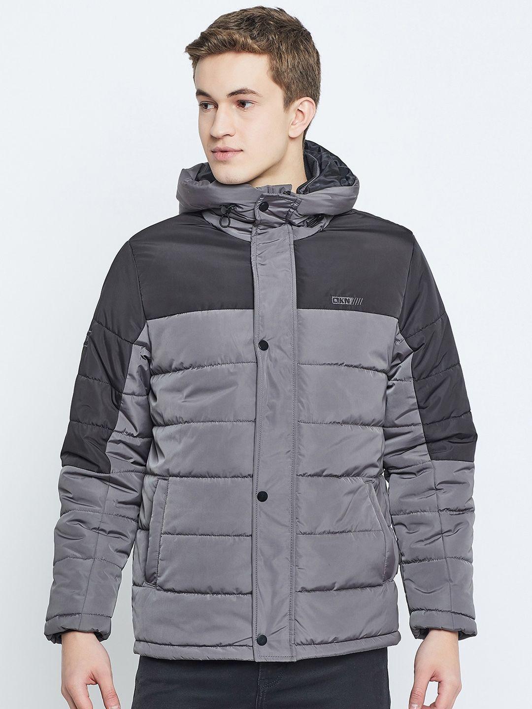 okane colourblocked lightweight puffer jacket