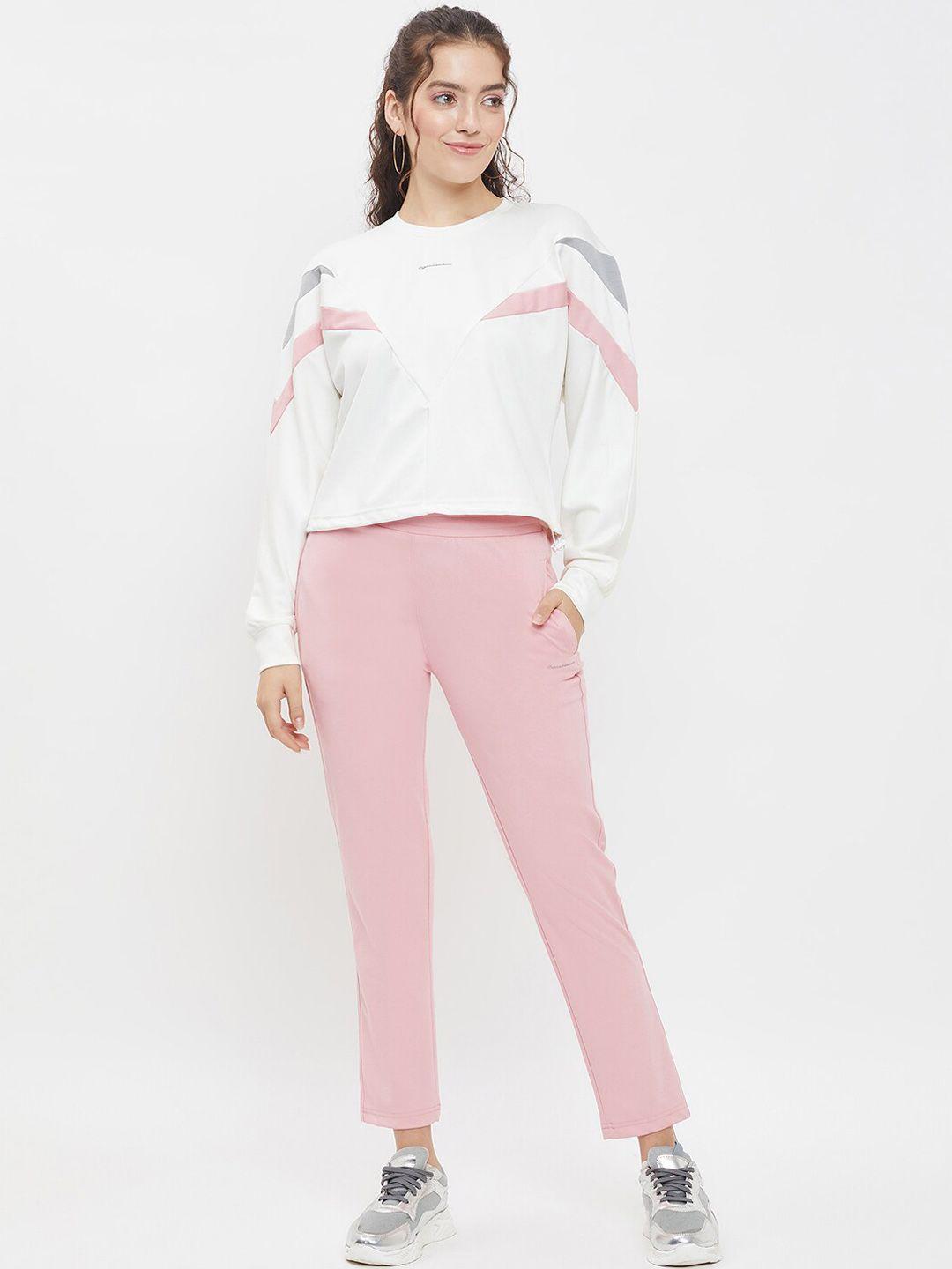 okane colourblocked top with trousers co-ords