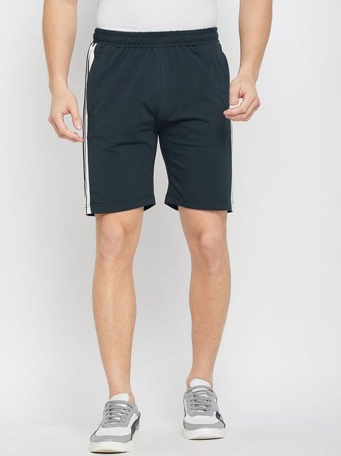 okane dark teal regular fit shorts