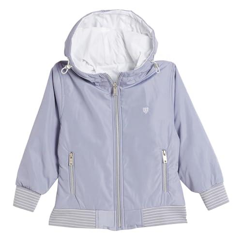 okane girls solid polyester reversible jacket