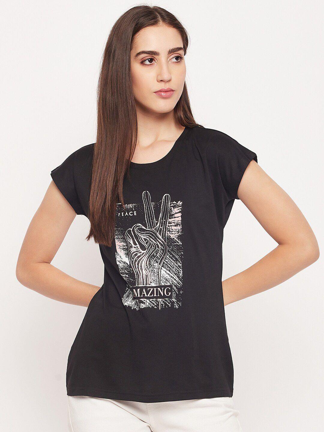 okane graphic printed extended sleeves t-shirt