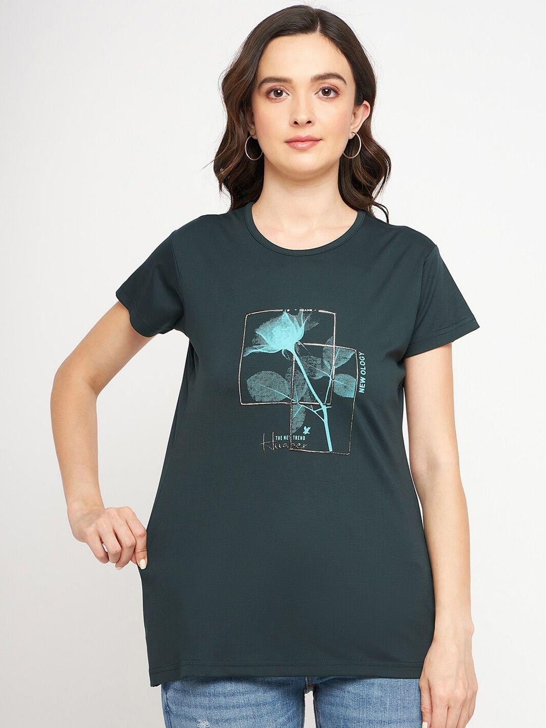 okane graphic printed round neck t-shirt