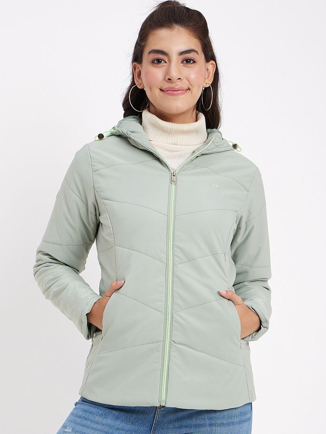 okane hooded lightweight longline padded jacket