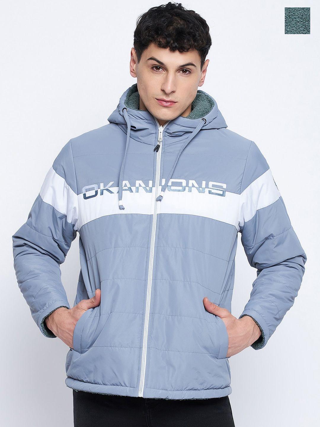 okane hooded reversible padded jacket