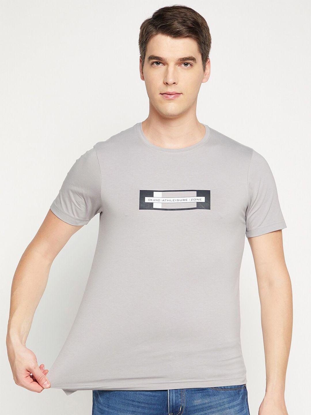 okane men grey printed t-shirt