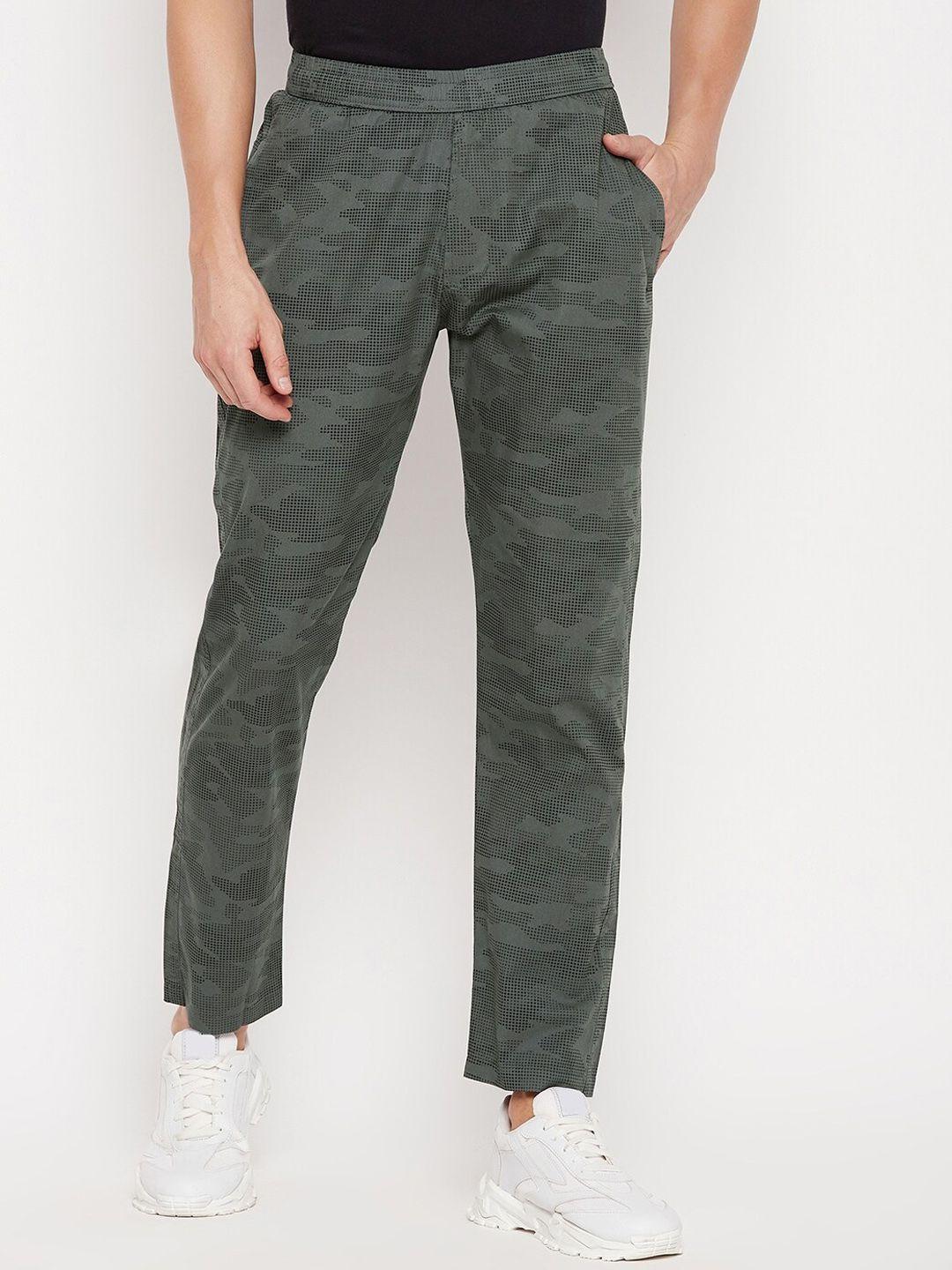 okane men mid-rise cotton regular-fit track pants