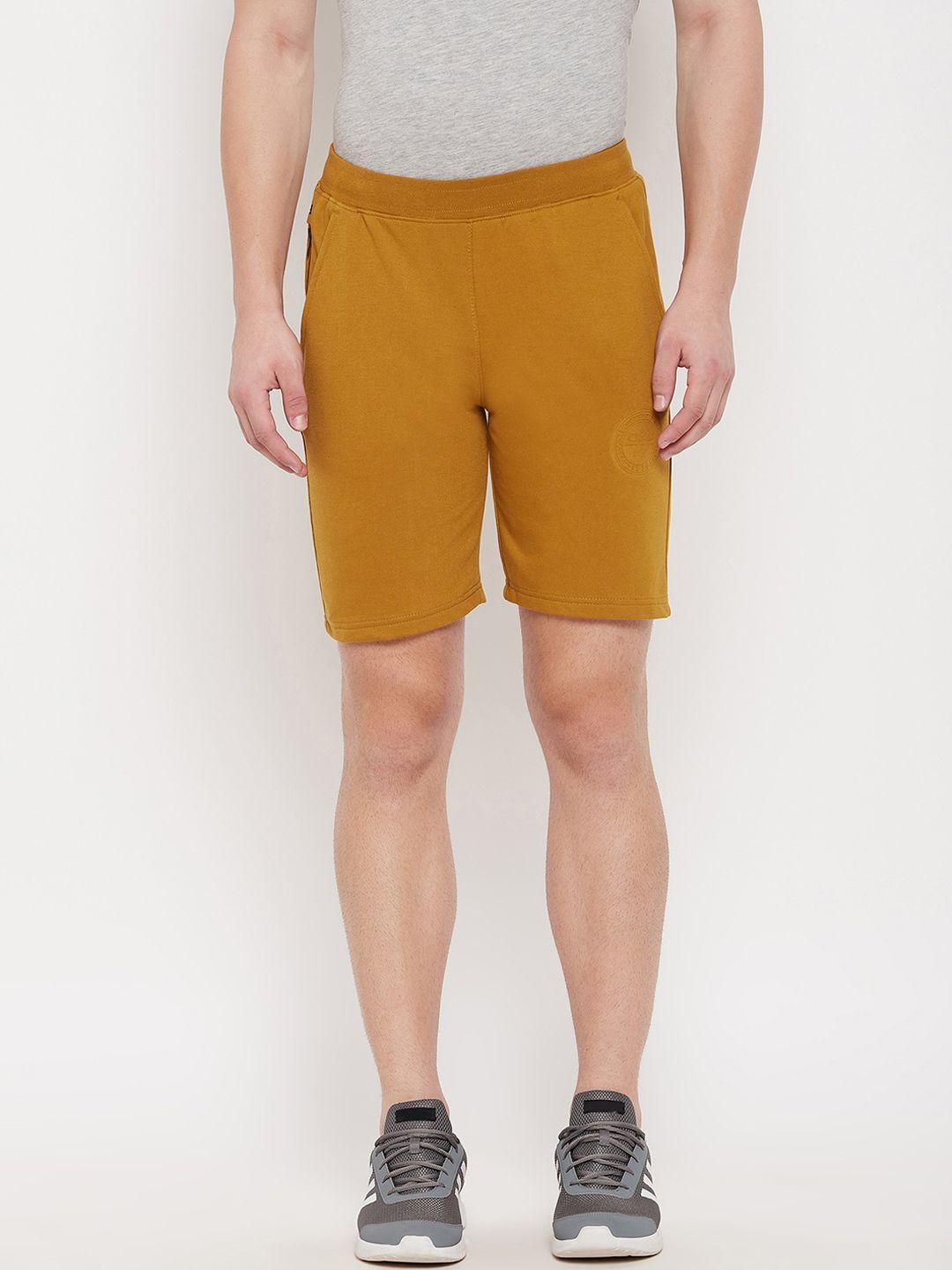 okane men mustard sports shorts