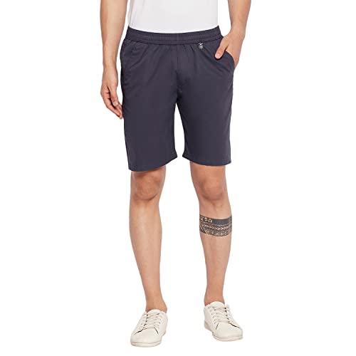 okane men navy-coloured fashion shorts