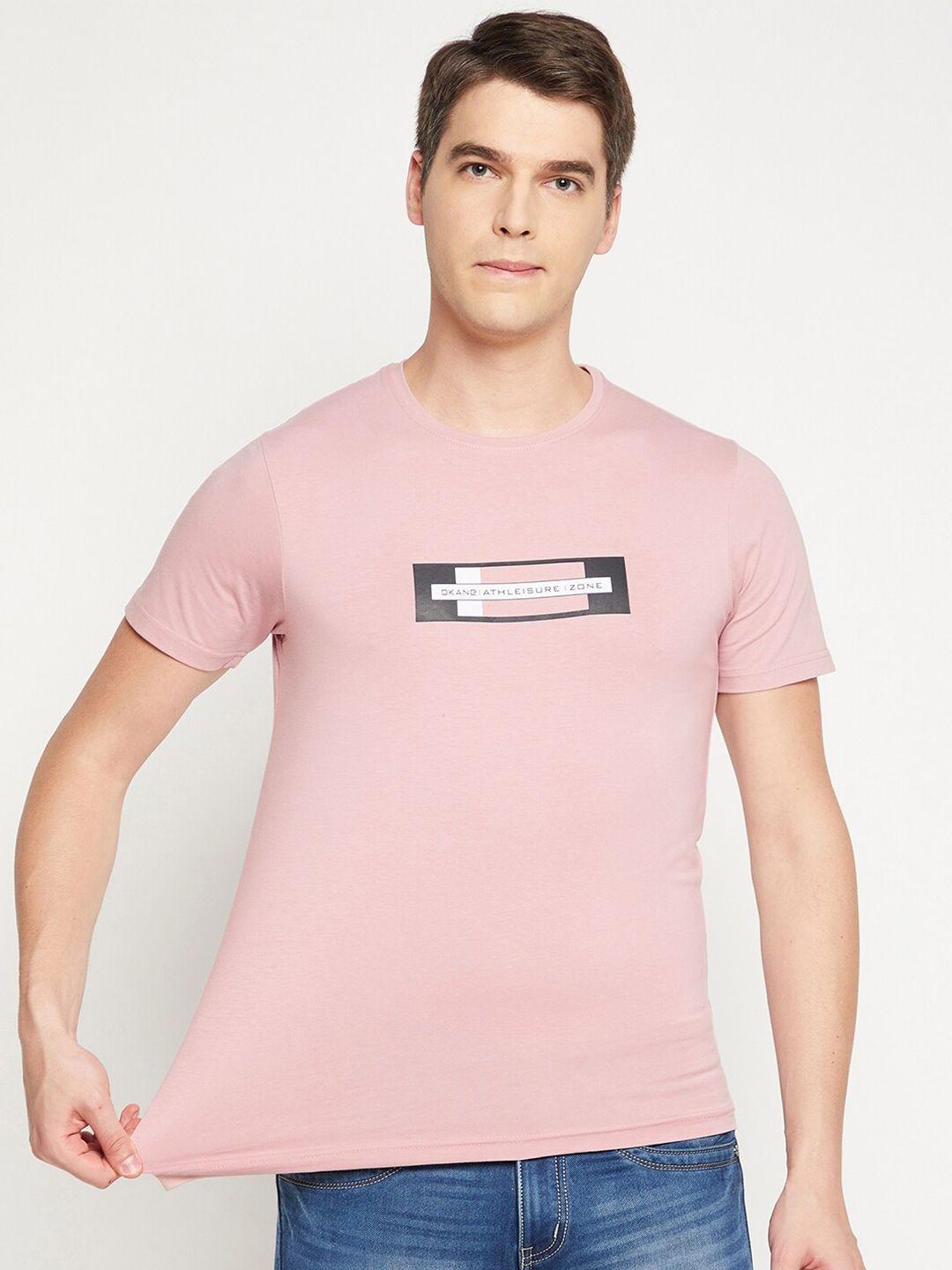 okane men pink printed t-shirt