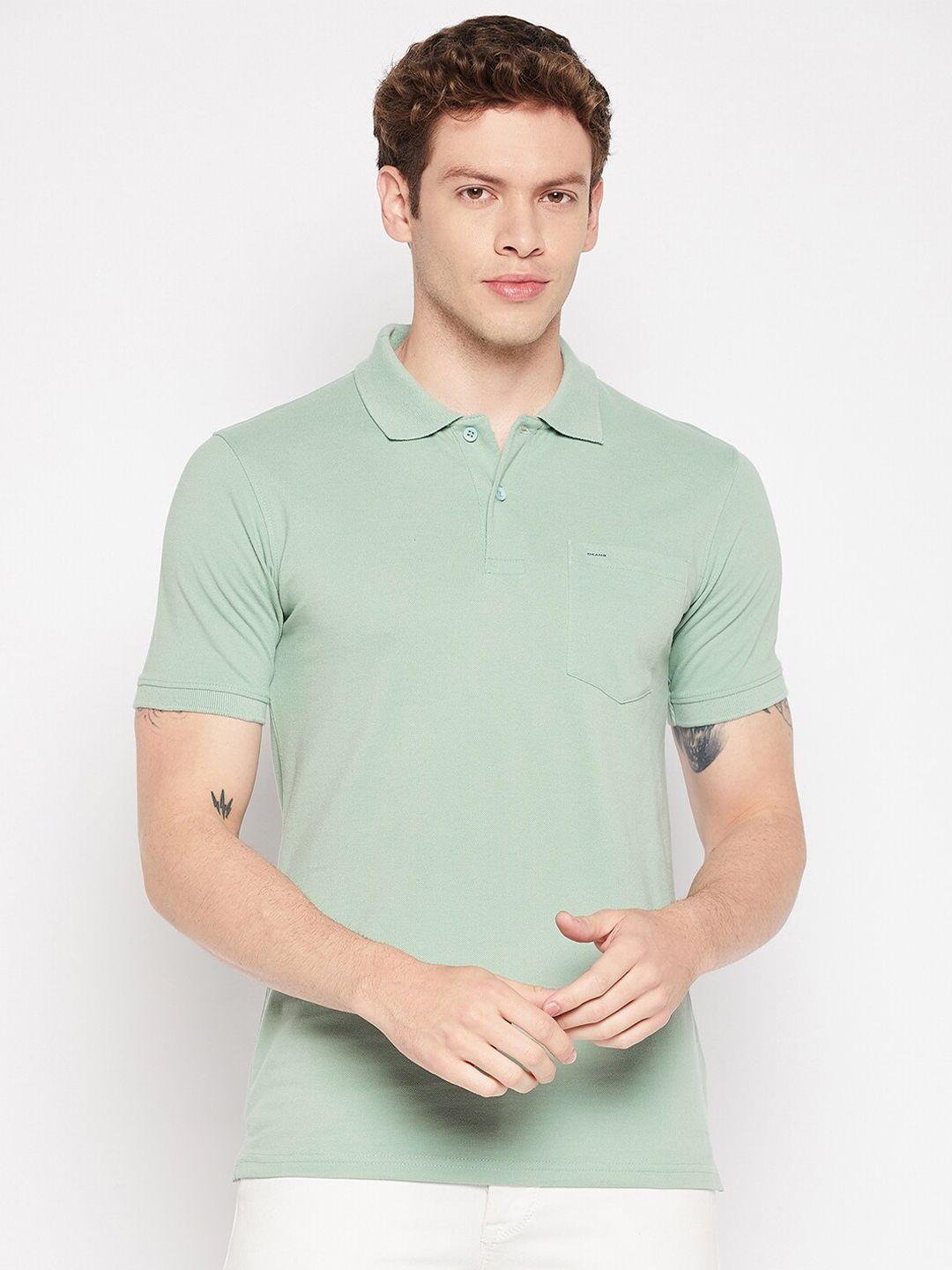 okane men polo collar cotton t-shirt