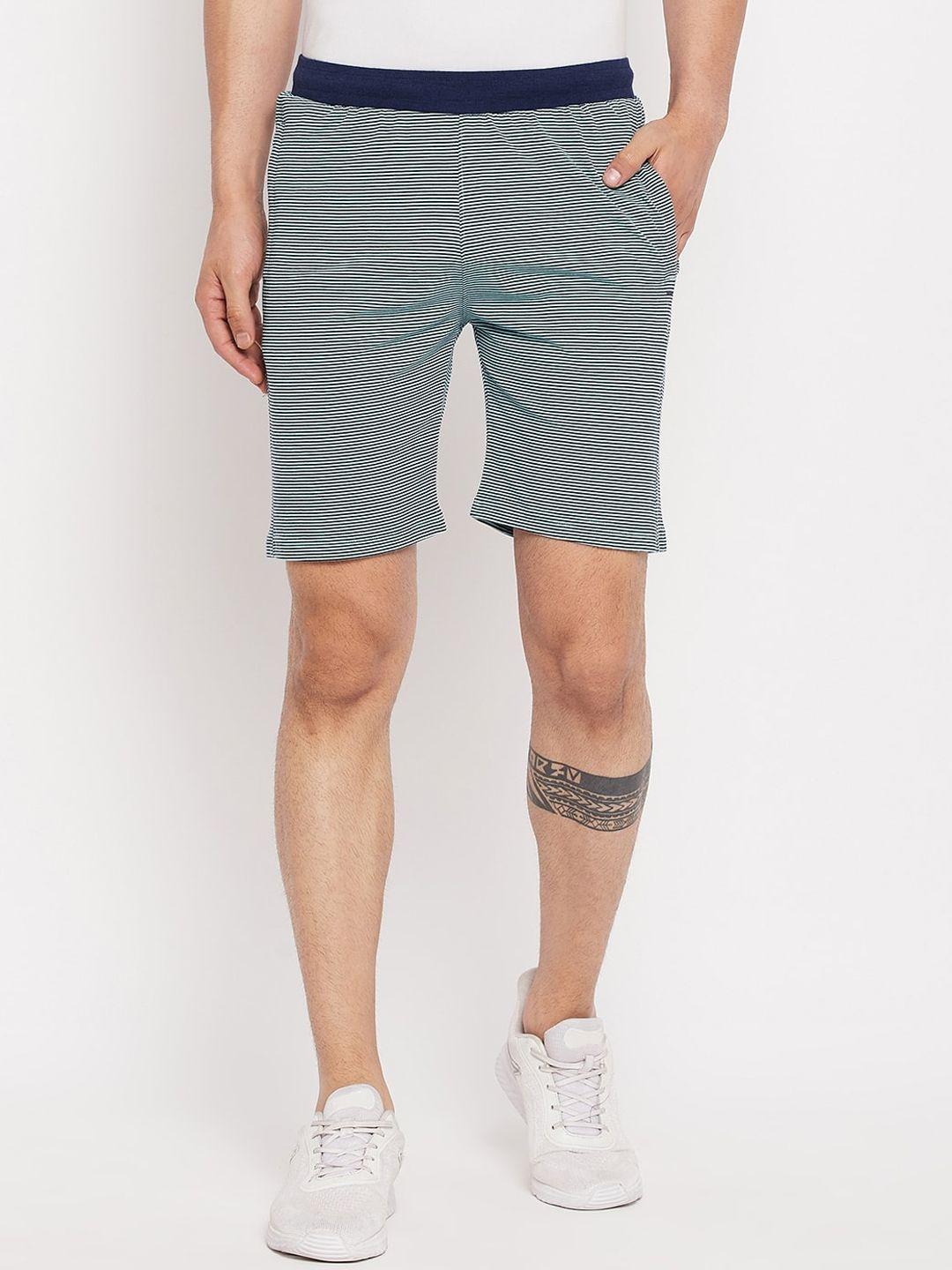 okane men striped mid rise sports shorts