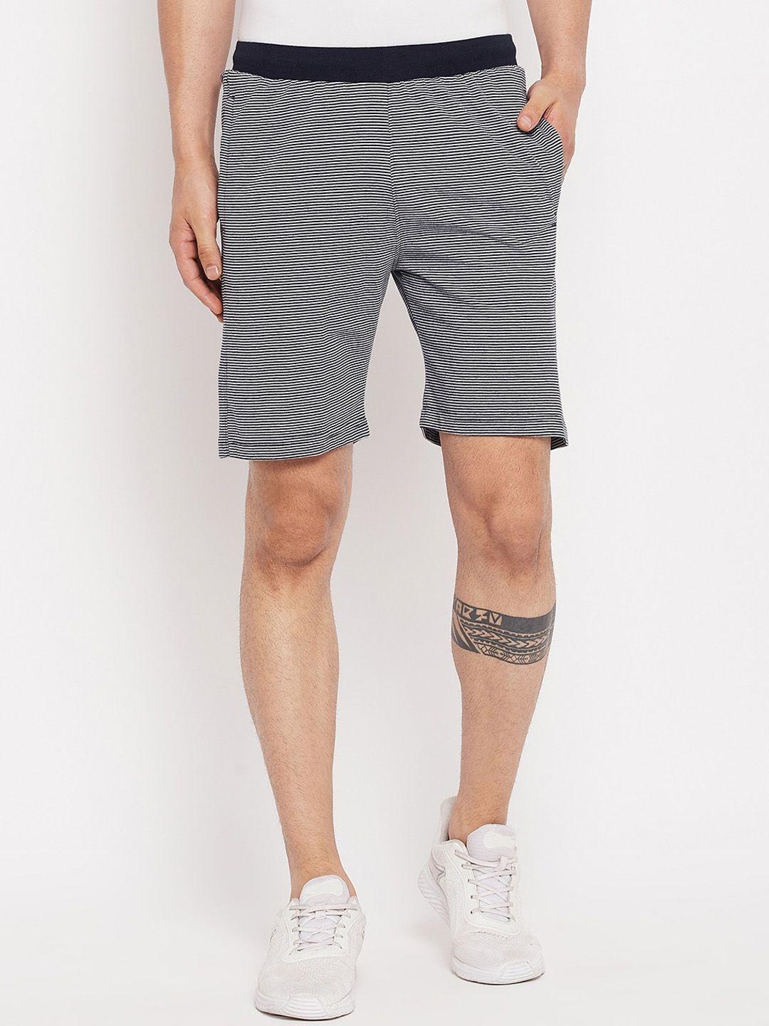 okane men striped mid rise sports shorts