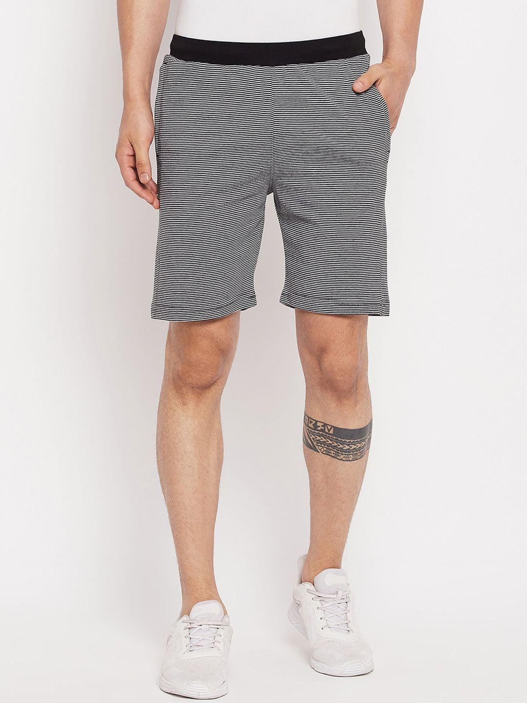 okane men striped mid rise sports shorts