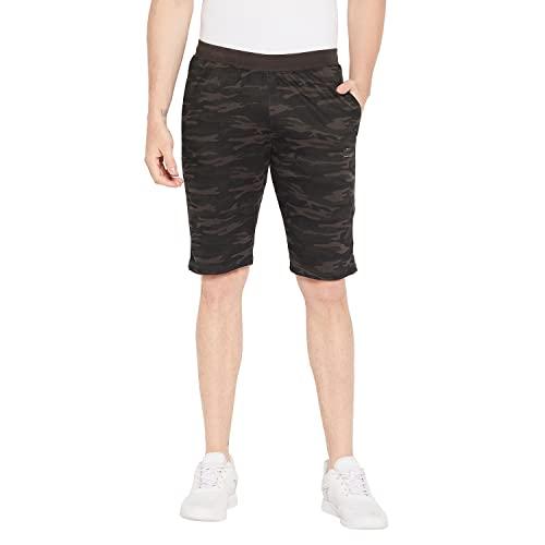 okane mens grey camo long shorts