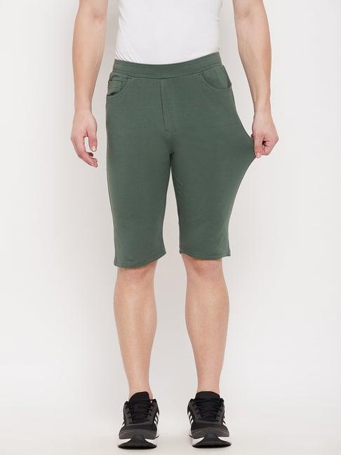 okane olive regular fit shorts