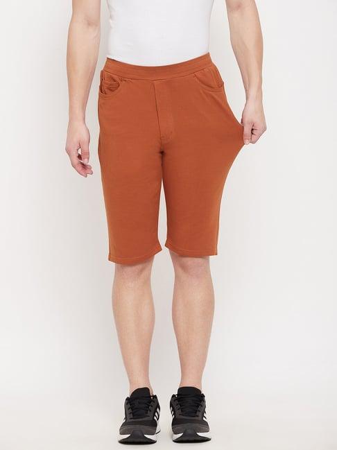 okane orange regular fit shorts