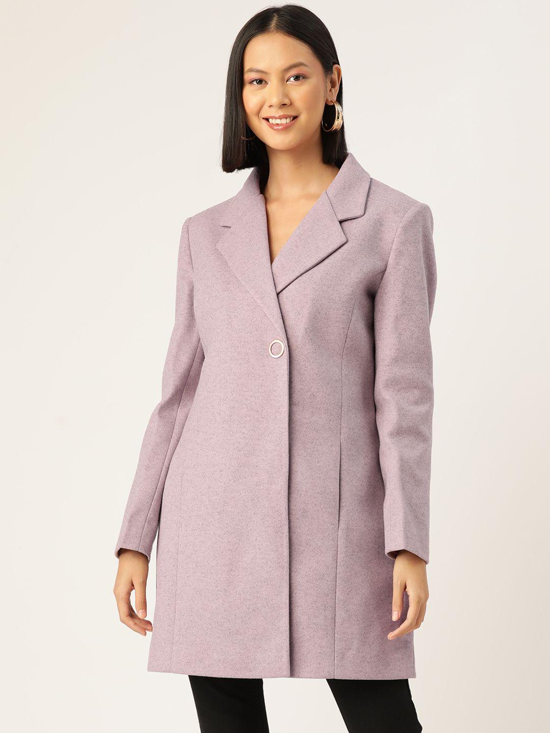 okane solid tweed overcoat