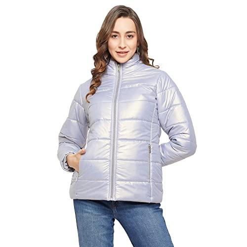 okane women blue lightweight padded jacket