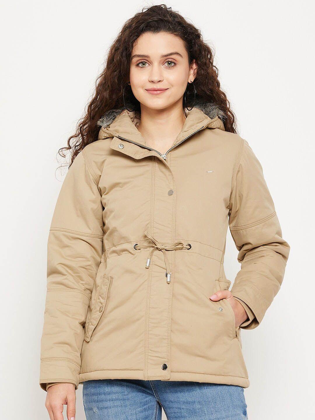 okane women cotton lightweight longline parka jacket