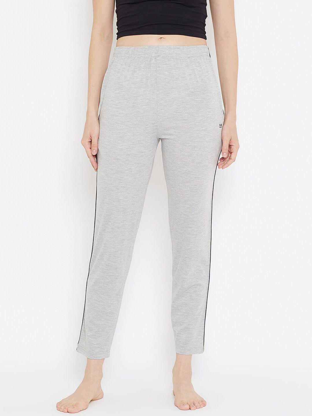 okane women grey solid lounge pants