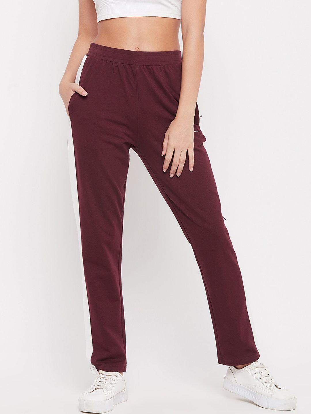 okane women maroon track pants