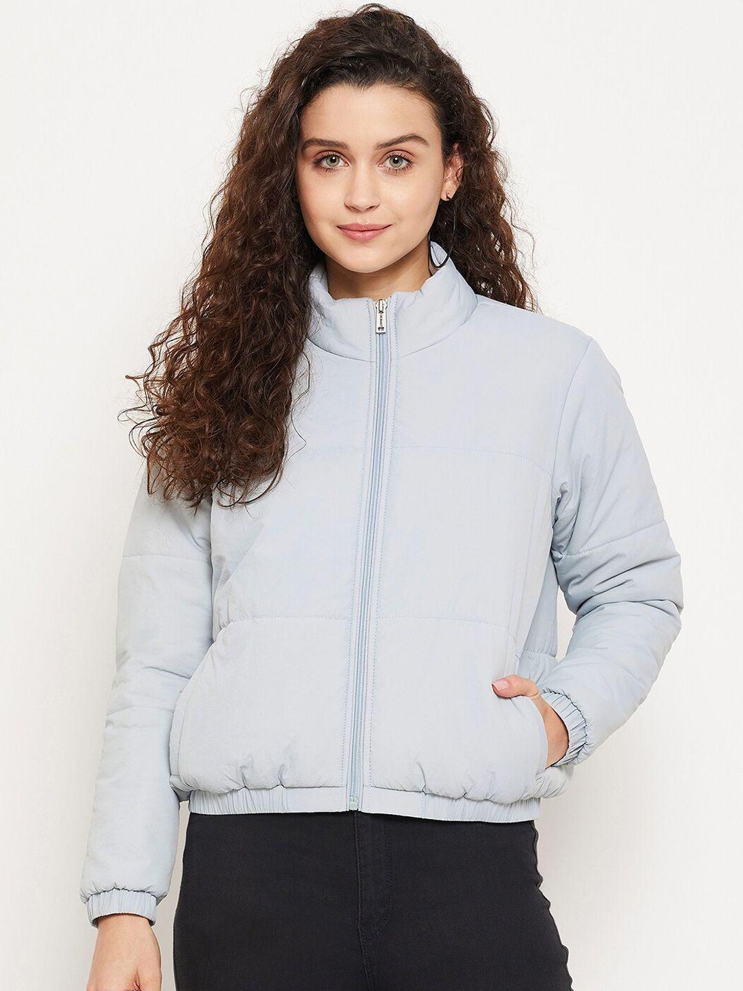 okane women mock collar lightweight padded jacket