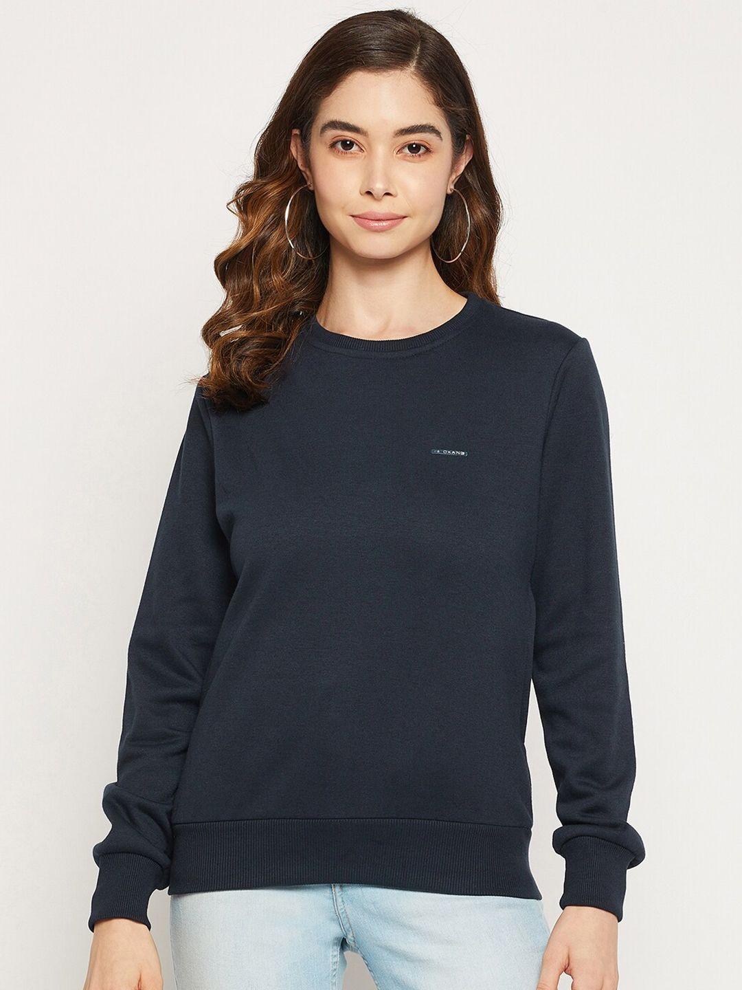 okane women navy blue pullover sweatshirt