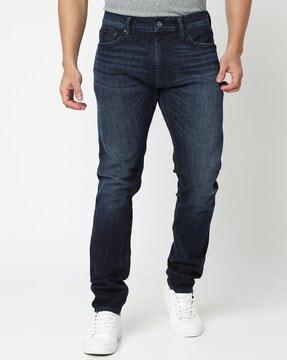 okayama slim fit light-wash jeans