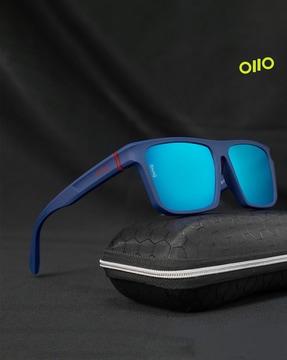 okbartonc4 uv-protected full-rim rectangular sunglasses