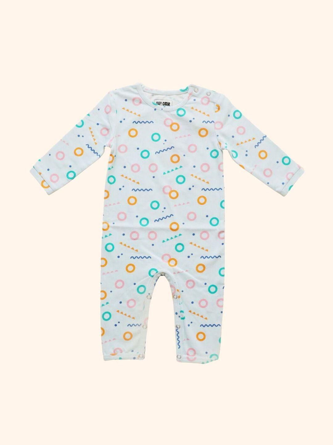 ola! otter infant printed  organic cotton rompers