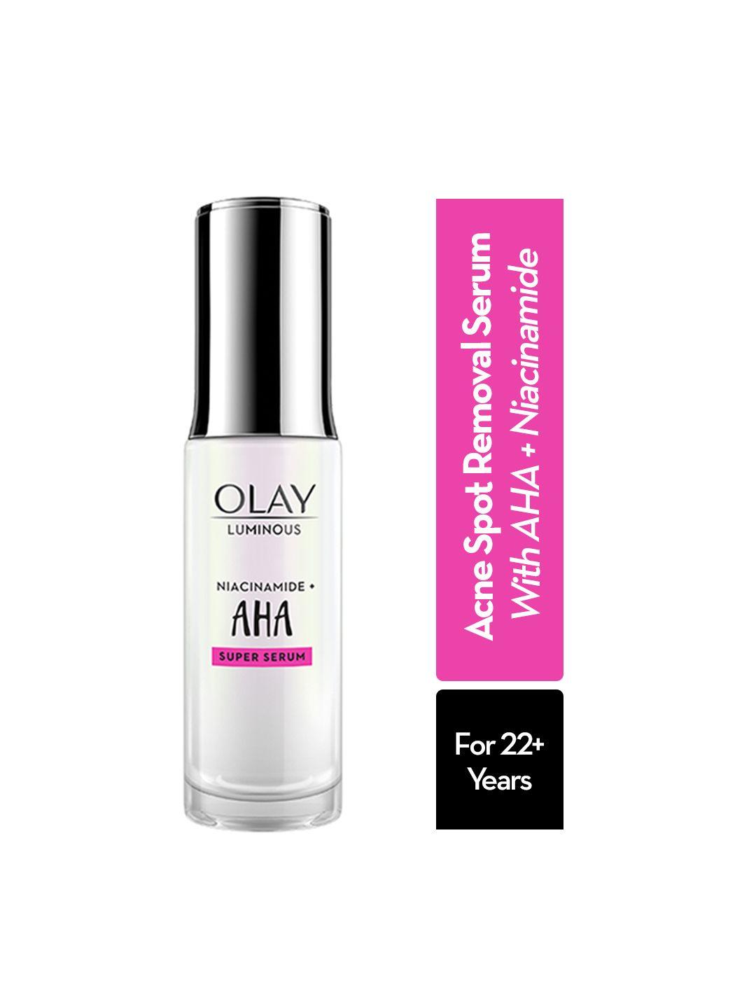 olay luminous acne spot removal super serum with aha & niacinamide for 22+ years - 30 ml