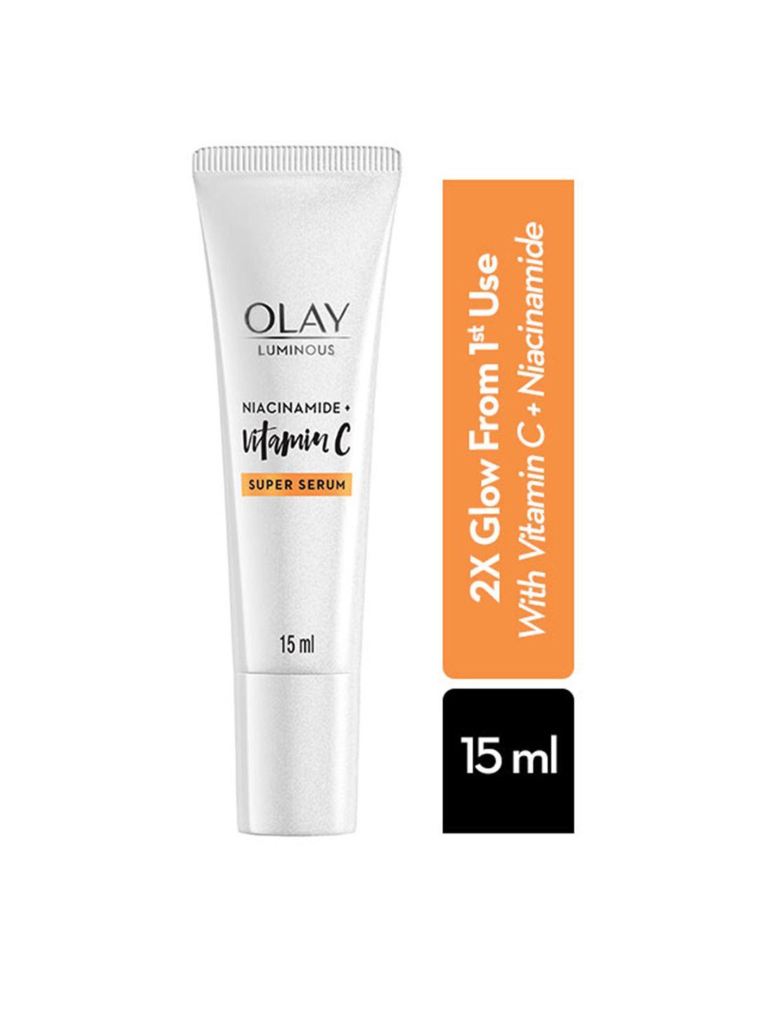 olay luminous niacinamide + vitamin c brightening super serum with 2x glow - 15ml