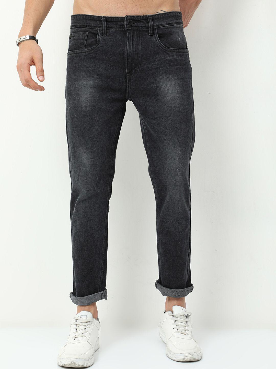 old grey men black slim fit low distress light fade stretchable jeans
