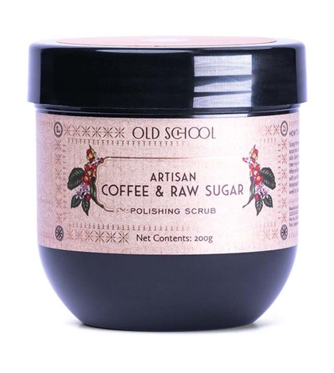 old school rituals artisan coffee & raw sugar polishing scrub - 200 gm