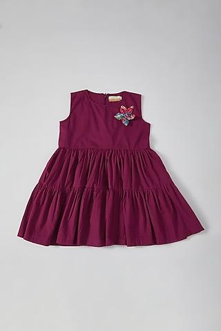 old mauve cotton dress for girls