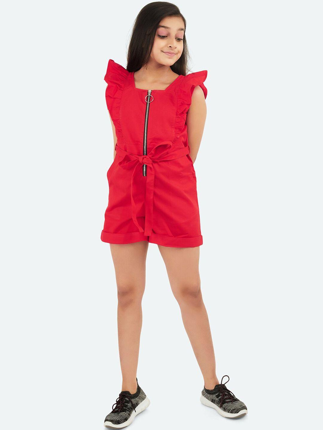 olele-girls-square-neck-cotton-twill-rompers