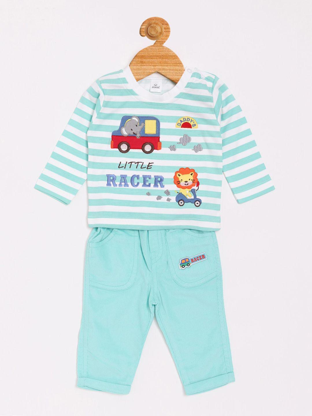 olio-kids-boys-green-&-white-striped-t-shirt-with-trousers