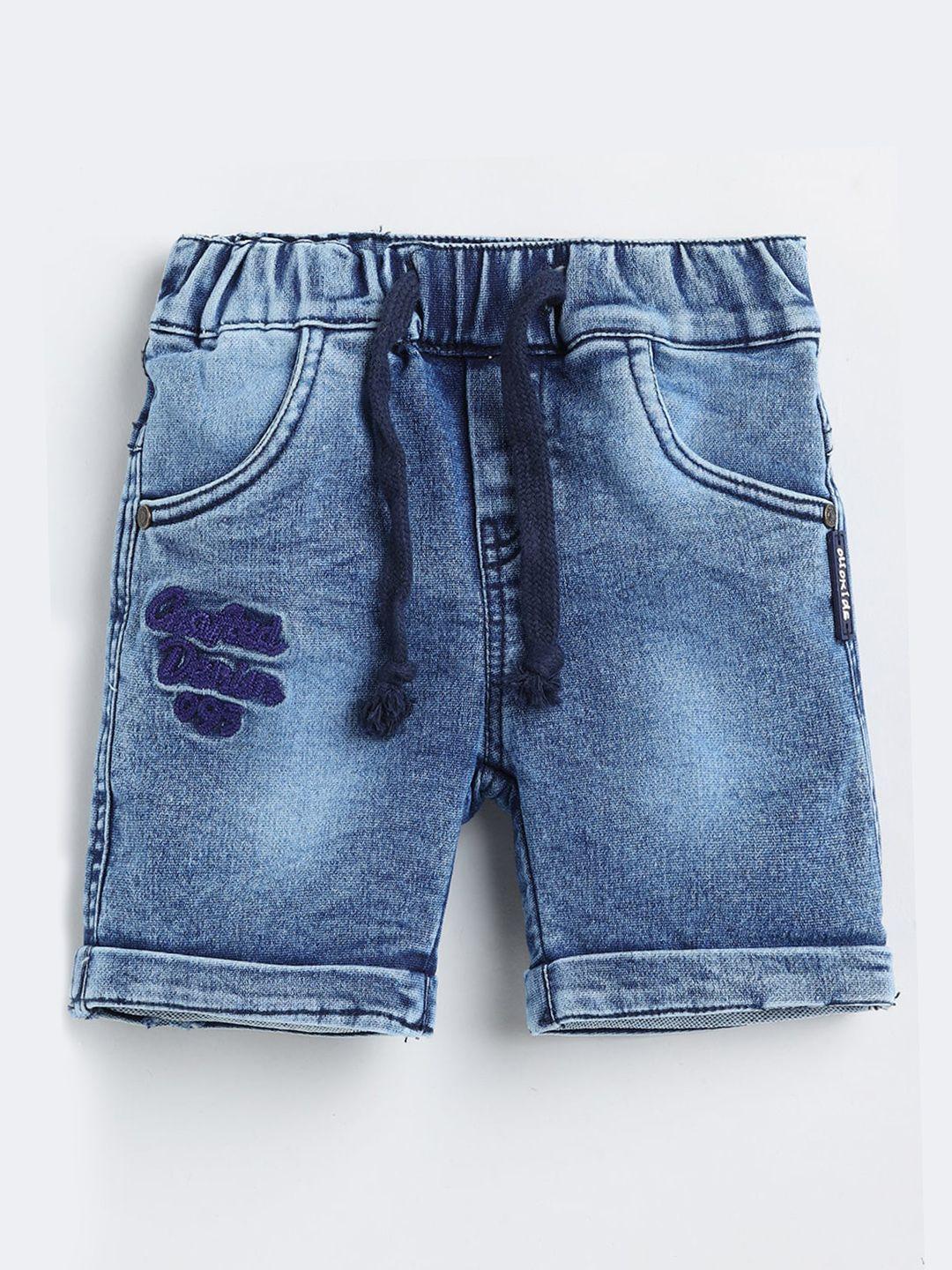 olio kids infant boys washed cotton denim shorts