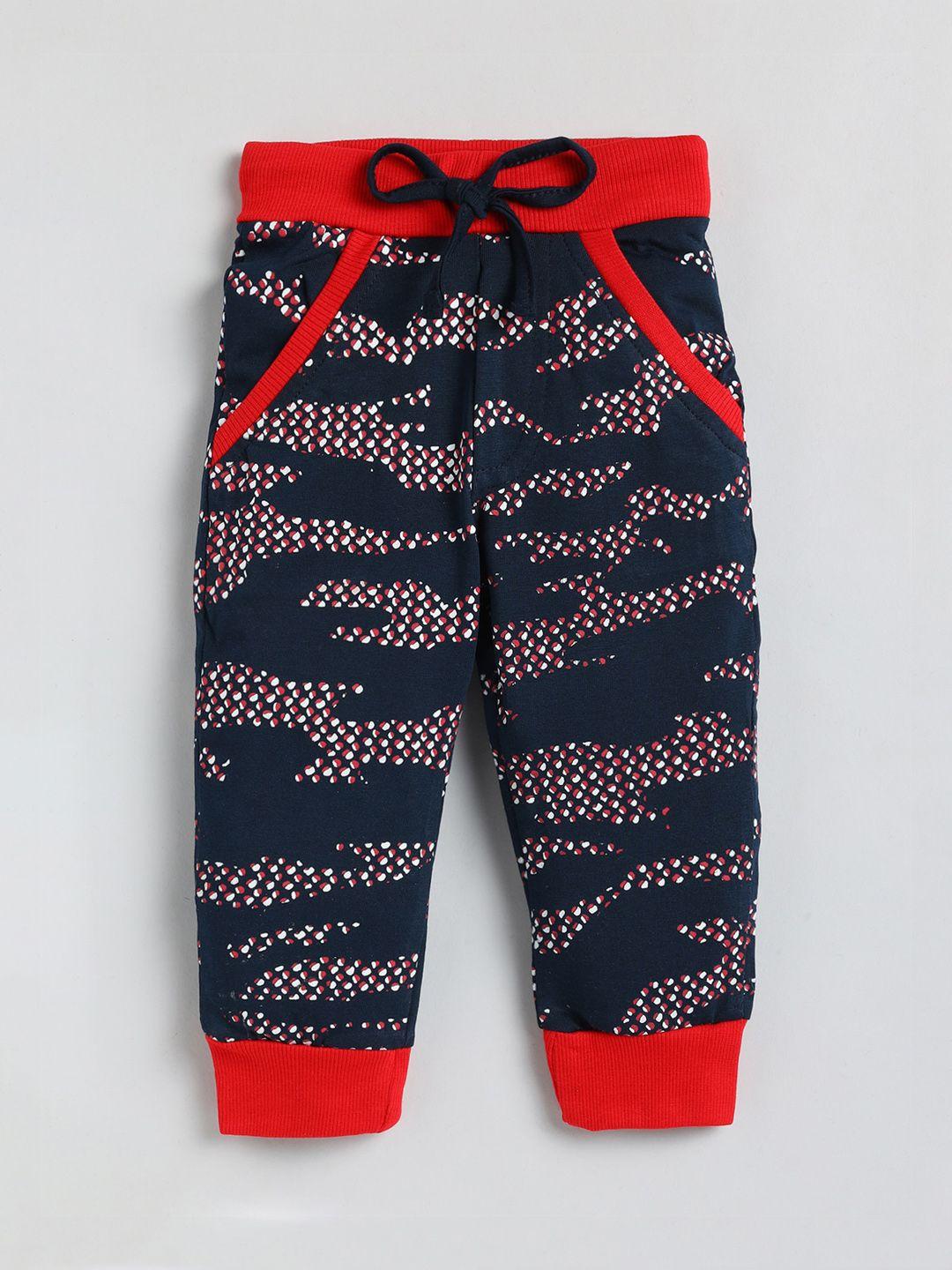 olio kids boys abstract printed cotton joggers