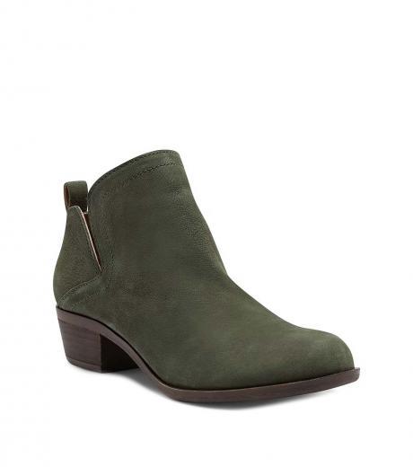 olive bollo leather boots