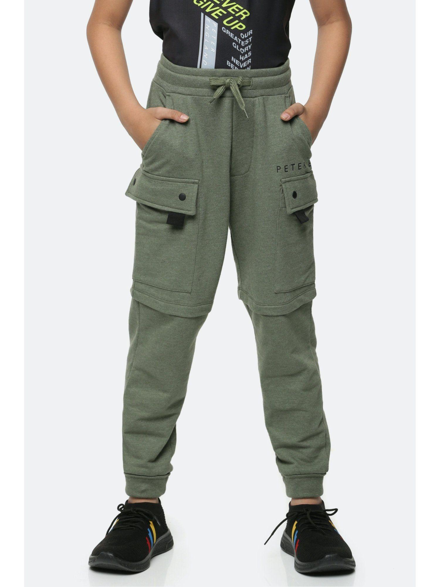 olive textured jogger pants