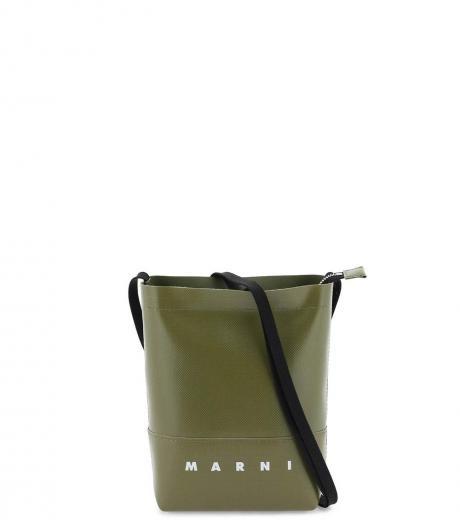 olive coated canvas mini crossbody bag