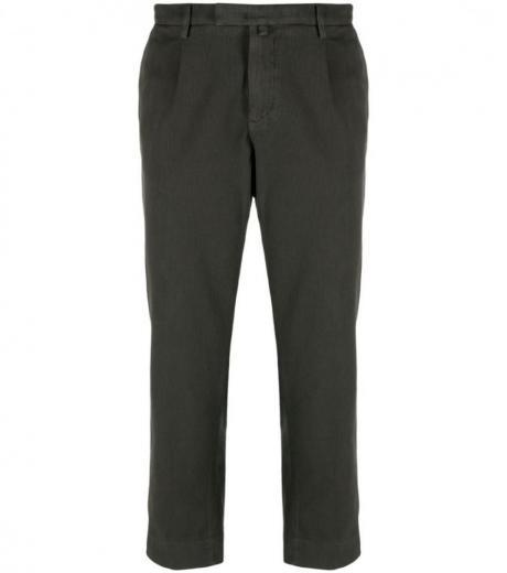 olive cotton trousers
