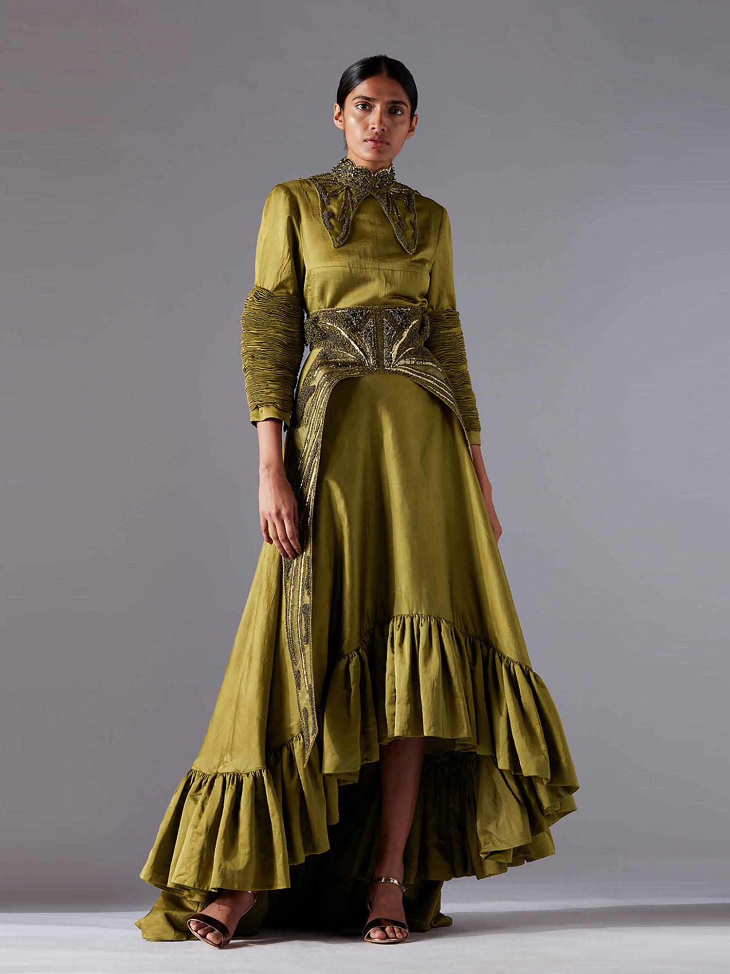 olive gown