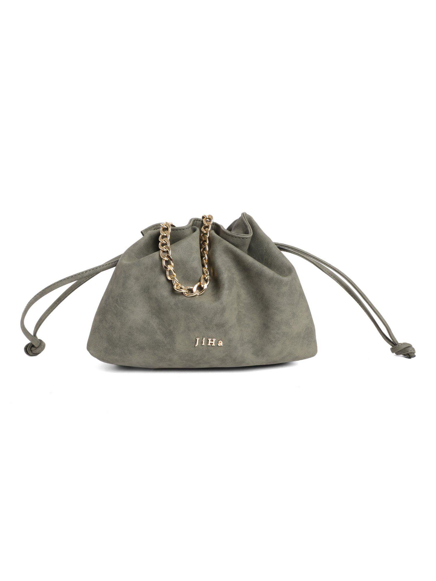 olive green bucket bag