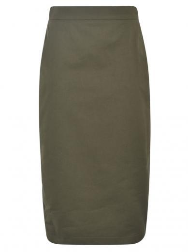 olive green cotton skirt